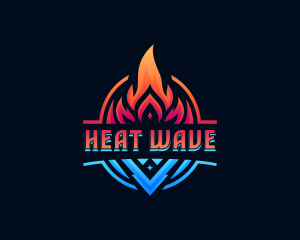 Heating Cooling Ventilation logo design