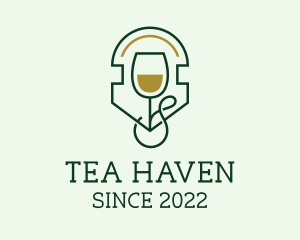 Wine Glass Tea logo design