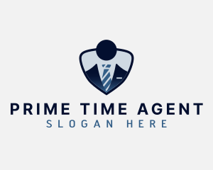 Corporate Suit Person logo design