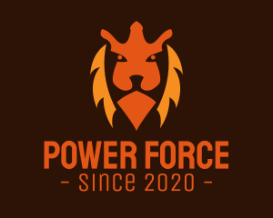 Aggressive Lion Face logo