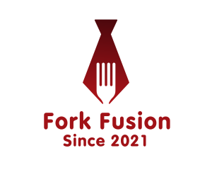 Necktie Fork Fine Dining logo design