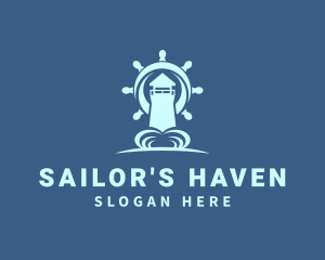 Blue Sailor Lighthouse logo design