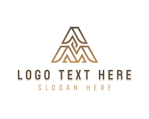 Consulting Business Pyramid Letter A logo