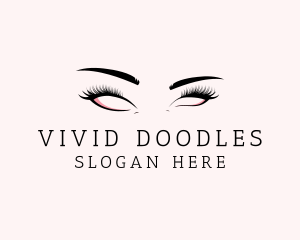 Beautiful Cosmetic Eyelashes logo design