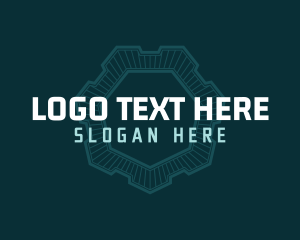 Geometric Cog Mechanical logo