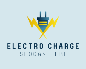 Lightning Power Plug logo design