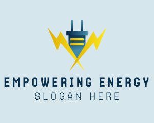 Lightning Power Plug logo design