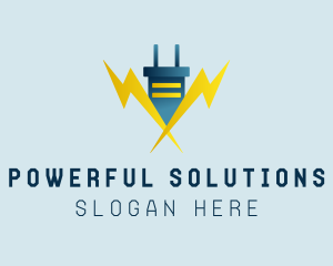 Lightning Power Plug logo design