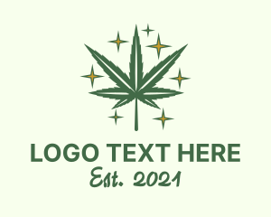 Sparkling Marijuana Leaf logo