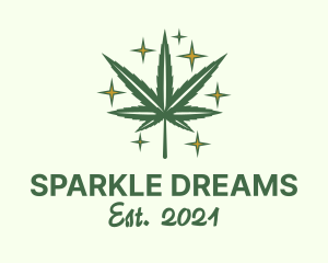 Sparkling Marijuana Leaf logo
