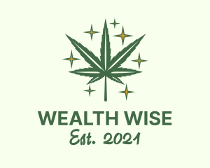 Sparkling Marijuana Leaf logo