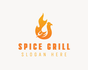 Roast BBQ Chicken logo design