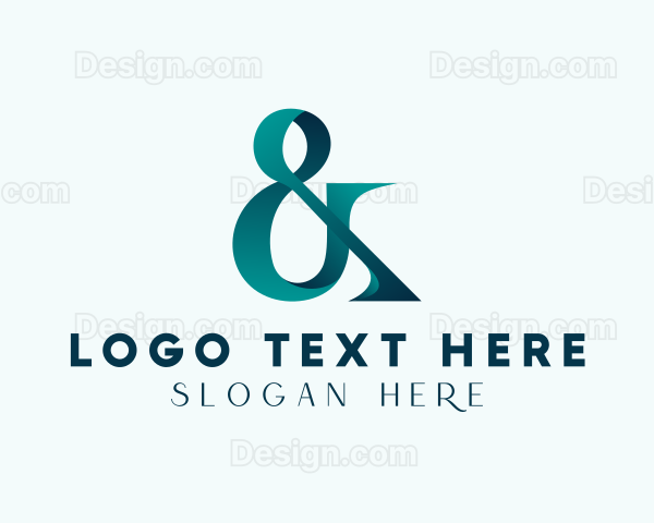 Gradient Elegant Ampersand Business Logo