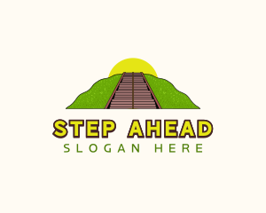 Cahokia Mounds Stairs logo design