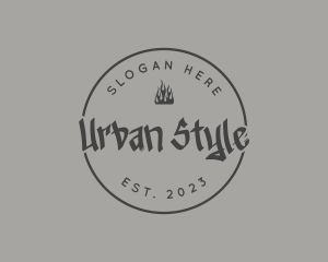 Urban Graffiti Fire Store logo design