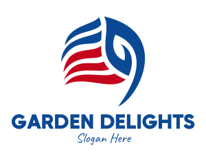 American Nature Flag  logo design