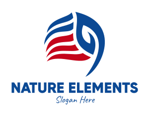 American Nature Flag  logo design