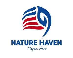 American Nature Flag  logo design