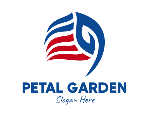 American Nature Flag  logo design