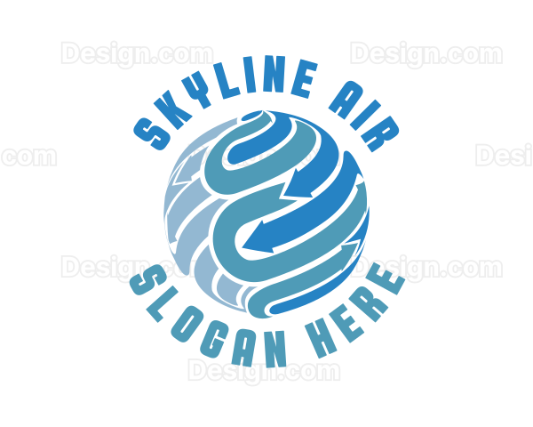 Globe Arrow Cycle Logo