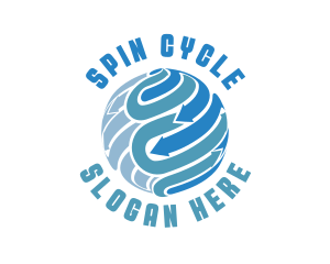 Globe Arrow Cycle logo design