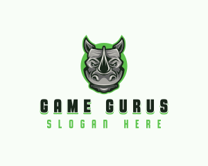 Gaming Wild Rhino logo design