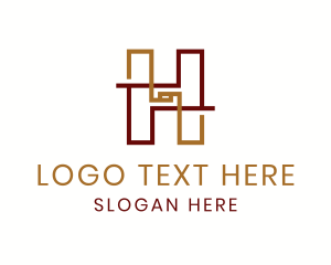 Modern Geometric Business Letter H logo