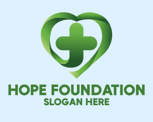 Green Cross Heart Logo