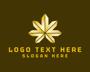 Gold Hemp Leaf logo