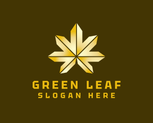 Gold Hemp Leaf logo