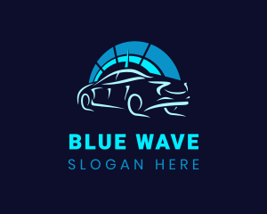 Blue Car Speedometer logo