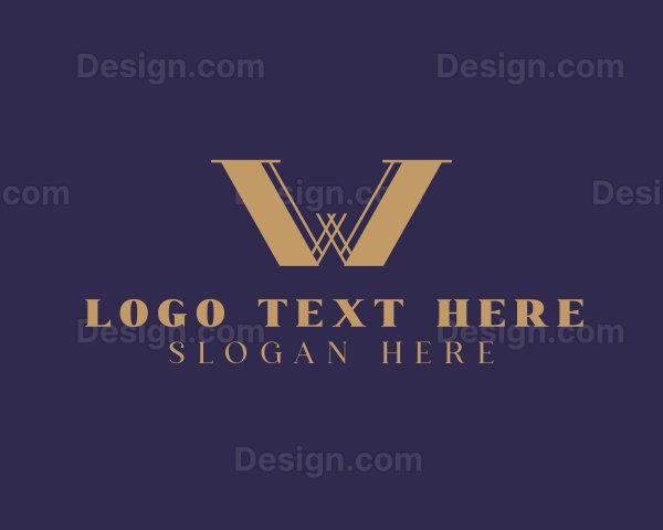 Upscale Business Letter W Logo