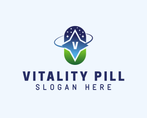 Star Medicine Pill logo design