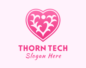 Pink Thorn Heart logo