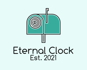 Mail Box Clock  logo design