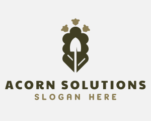 Acorn Shovel Garden logo design