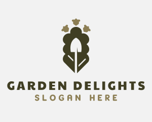 Acorn Shovel Garden logo design