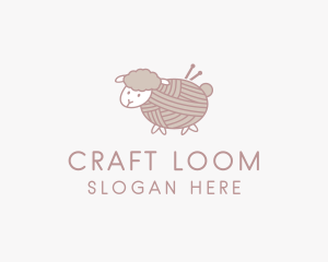 Sheep Yarn Ball  logo