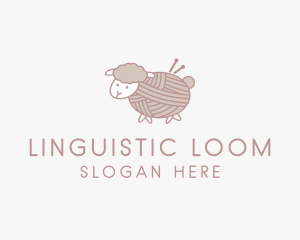 Sheep Yarn Ball  logo design