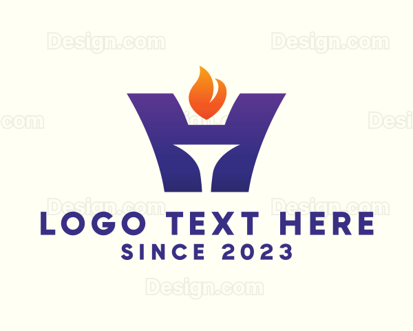 Torchbearer Letter H Logo