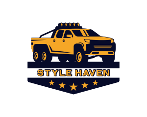 Pick Up Truck Transportation logo design