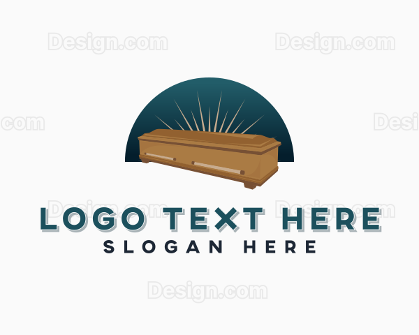 Coffin Casket Funeral Logo