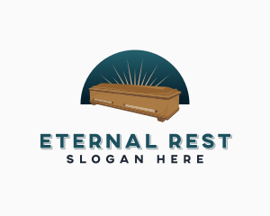 Coffin Casket Funeral logo design