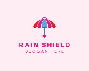 Heart Dating Umbrella  logo design