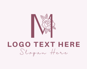 Rose Makeup Letter M logo