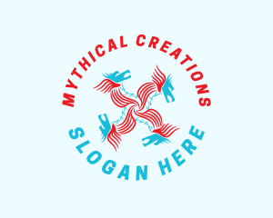 Dragon Mythical Creature logo design