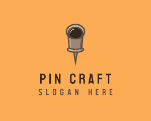 Coffee Push Pin logo design