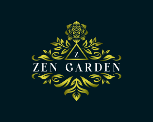 Floral Garden Crest logo design