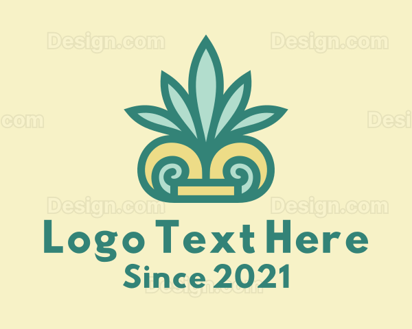 Tropical Palm Leaf Logo