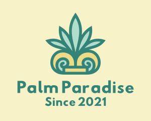 Tropical Palm Leaf  logo